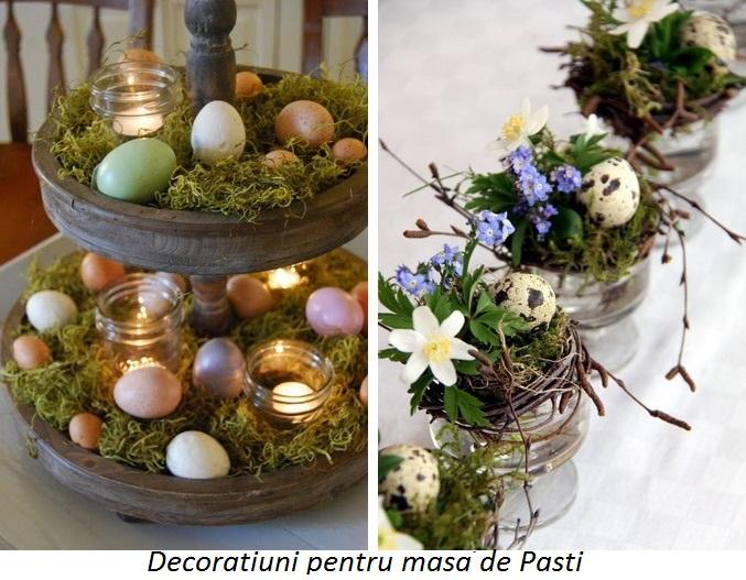 decoratiuni pentru masa de pasti la maison