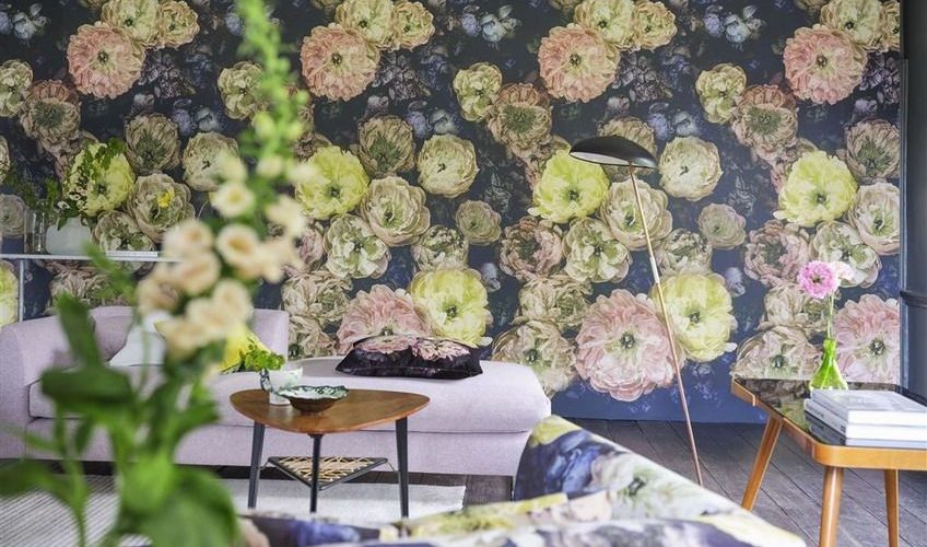  Tapet Designers Guild - La Boutique Online - Le poeme de fleurs midnight